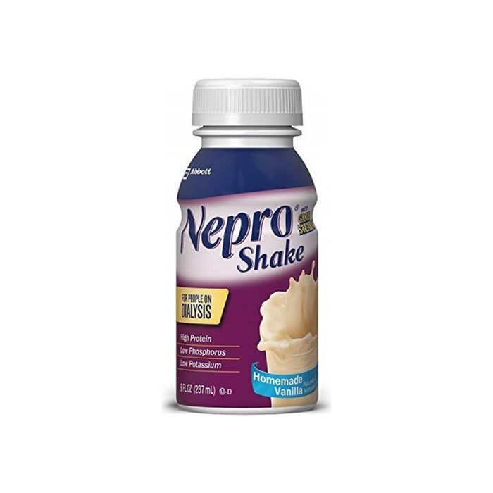 Nepro Therapeutic Nutrition Shake with 19 grams of protein, Nutrition for people on Dialysis, Vanilla, 8 fl ounces, 16 ea