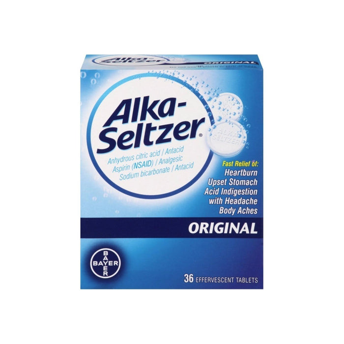 Bayer Alka-Seltzer Effervescent Tablets Original 36 ea