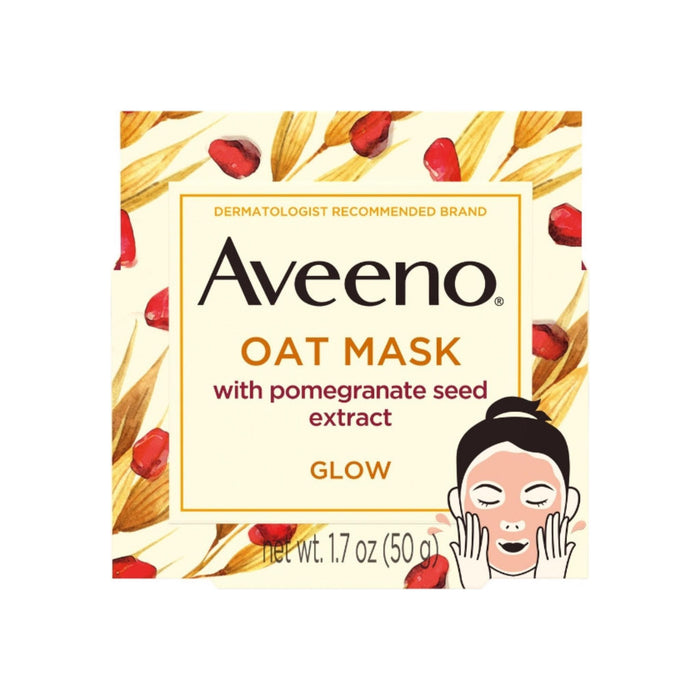 AVEENO Nourishing Oat Face Mask with Pomegranate Seed Extract for Glowing Skin,  1.7  oz