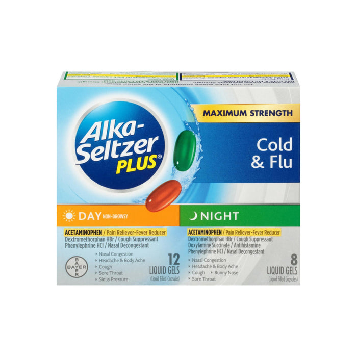 Alka-Seltzer Plus Day & Night Cold Formulas Liquid Gels, 20 ea