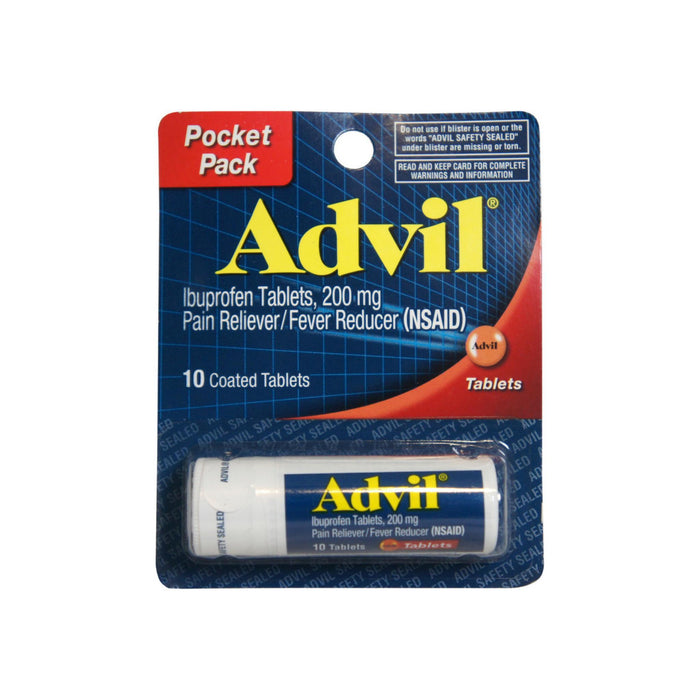 Advil 200 mg Tablets Pocket Pack 10 ea