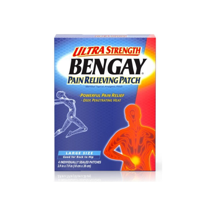 BENGAY Ultra Strength Pain Relieving Patches Large Size 4 Each EXP 11/21