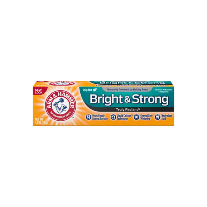 ARM & HAMMER Truly Radiant Bright & Strong Fluoride Anticavity Toothpaste, Fresh Mint 4.3 oz