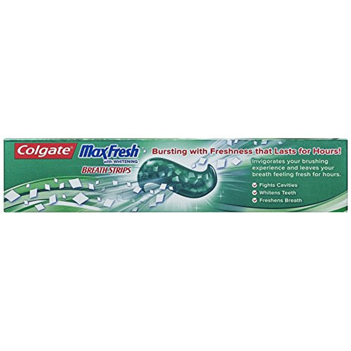 Colgate Max Fresh Whitening Toothpaste with Breath Strips, Clean Mint - 6 ounce (4 Pack)