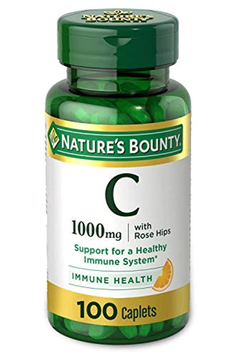 Vitamin C + Rose Hips by Nature’s Bounty. Vitamin C is a leading vitamin for immune support 1000mg 100 Coated Caplets