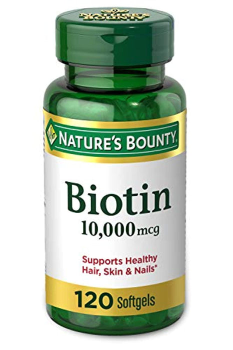 Biotin by Nature's Bounty for Hair, Skin, and Nails, 10000 mcg, 120 Rapid Release Softgels
