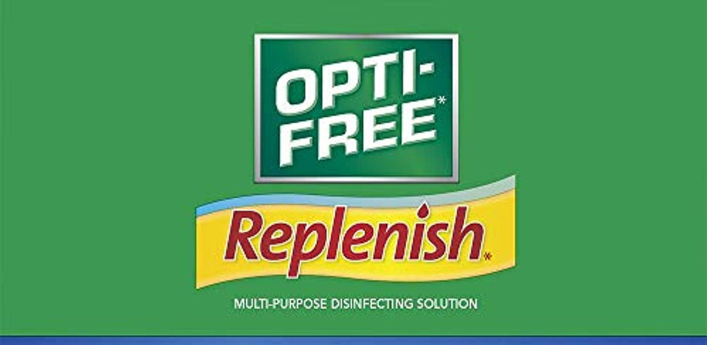 Opti-Free Replenish Multi-Purpose Disinfecting Solution with Lens Case, 10 Fl Oz Each, Twin Pack