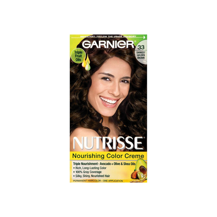 Garnier Nutrisse Nourishing Color Creme, Darkest Golden Brown [33]  1 ea