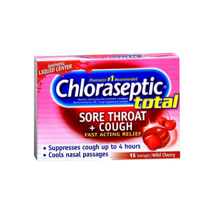Chloraseptic Total Multi-Symptom Relief Lozenges Wild Cherry 15 ea