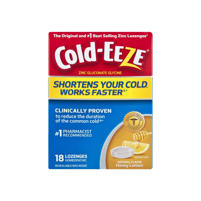 COLD-EEZE Lozenges All Natural Honey Lemon 18 ea
