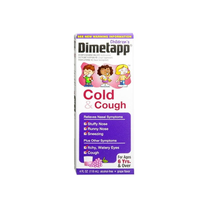 Dimetapp Children's Cold & Cough Liquid Grape 4 oz