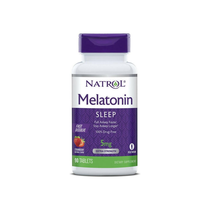 Natrol Fast Dissolve Melatonin 5 mg Tablets, Strawberry 90 ea