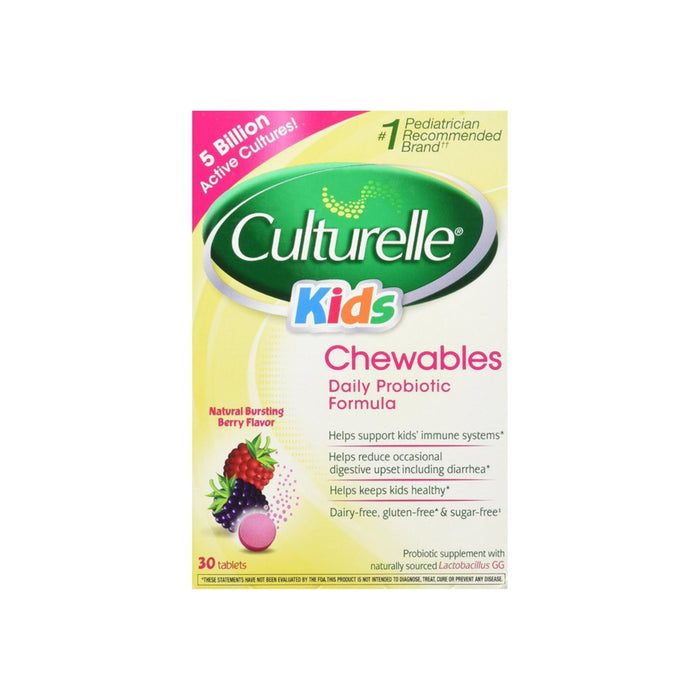 Culturelle Kids Chewables Probiotic Tablets, Bursting Berry Flavor 30 ea