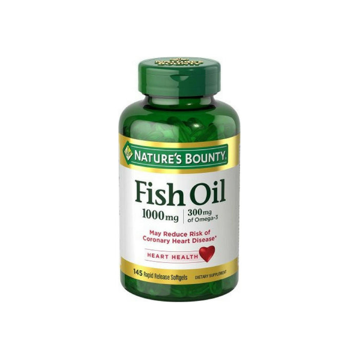 Nature's Bounty Fish Oil Omega-3 1000 mg Softgels 145 ea