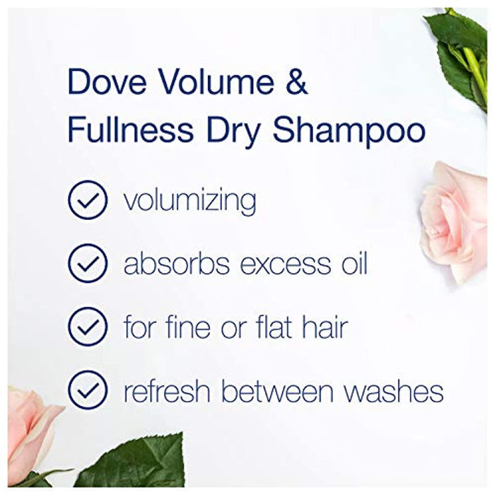 Dove Care Between Washes Dry Shampoo Hair Treatment for Oily Hair, Volume and Fullness Cleansing Hair Volumizer 5 oz