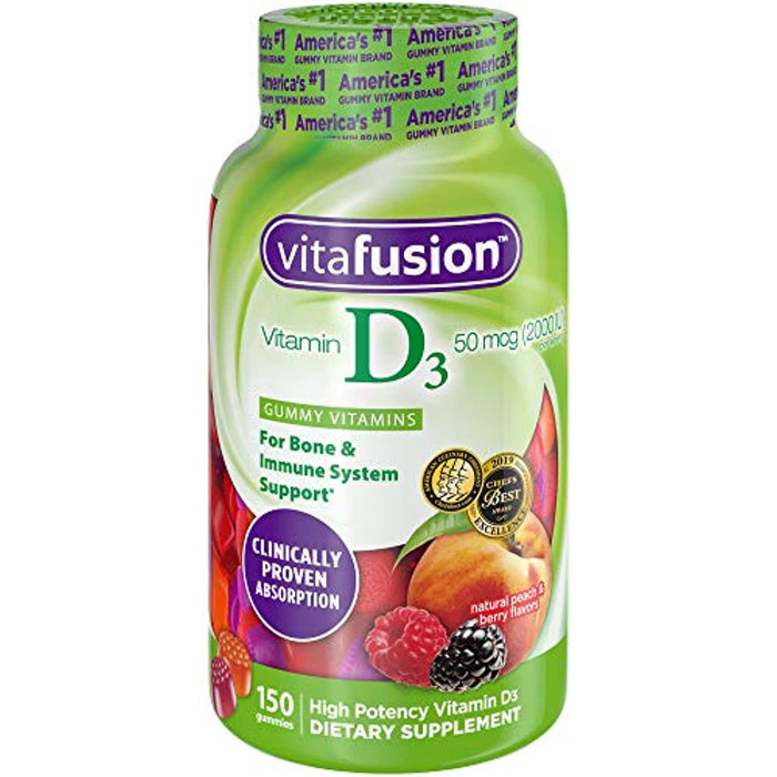 Vitafusion Vitamin D3 50Mcg Gummy, 150 ct
