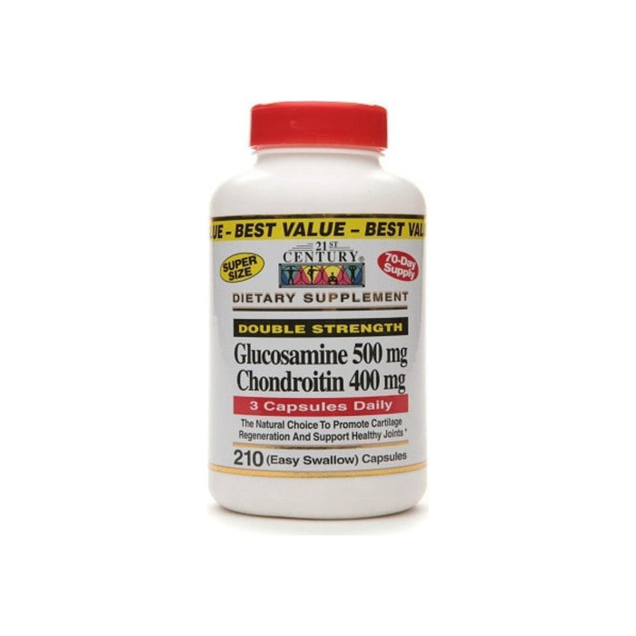 21st Century Double Strength Glucosamine & Chondroitin Easy Swallow Capsules 210 ea