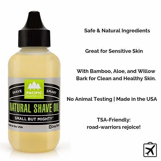 Pacific Shaving Company Natural Shaving Oil - Natural Shaving Oil - Soothes & Moisturizes Skin, Natural & Organic Ingredients, Made in USA, 2 oz