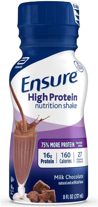 Ensure High Protein Nutritional Shake Ready-to-Drink Meal Replacement Shakes, Low Fat, Milk Chocolate, 8 oz 24 Count