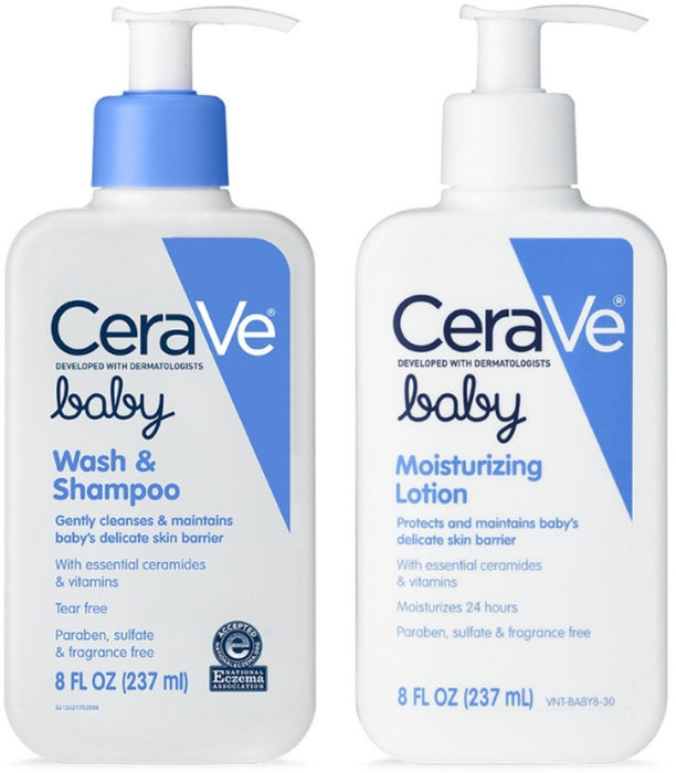 CeraVe Baby Skincare Bundle | Contains CeraVe Baby Wash & Shampoo and CeraVe Baby Lotion 1 ea