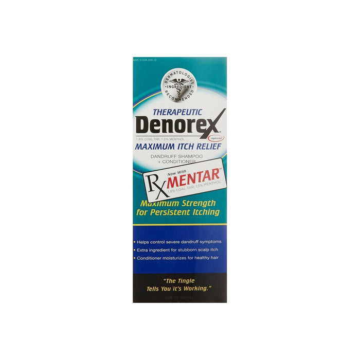 Denorex Therapeutic Dandruff Shampoo + Conditioner, Maximum Itch Relief 10 oz