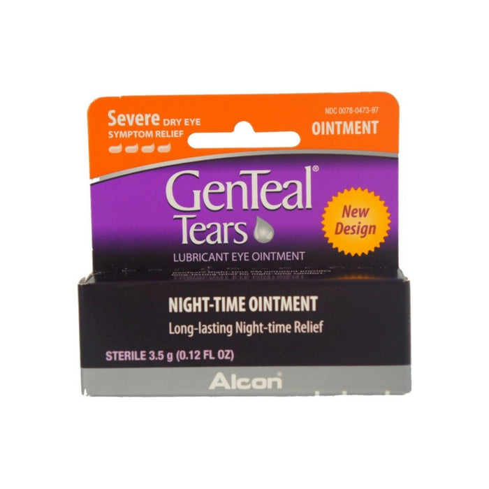 GenTeal Tears Lubricant Eye Ointment, Night-Time Ointment 0.12 oz