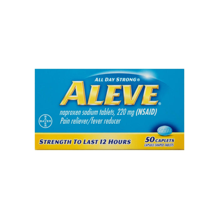 Aleve Pain Reliever/Fever Reducer Caplets, 50 ea