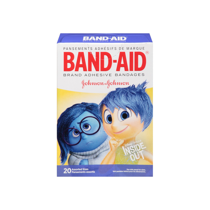 BAND-AID Children's Adhesive Bandages, Disney-Pixar Inside Out, Assorted Sizes 20 ea