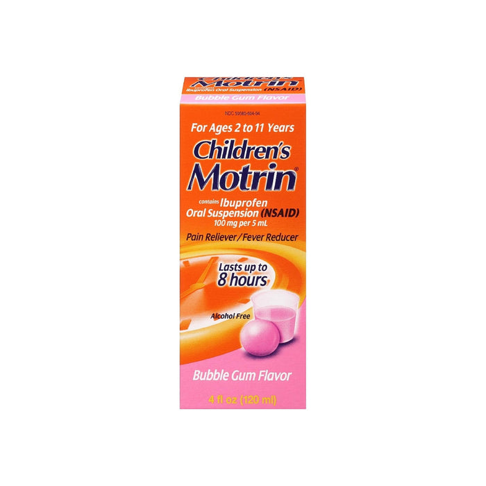 Motrin Children's Pain Reliever/Fever Reducer Syrup,  Bubble Gum 4 oz