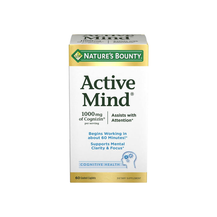 Nature's Bounty Active Mind Cognitive Health Coated Caplets 60 ea