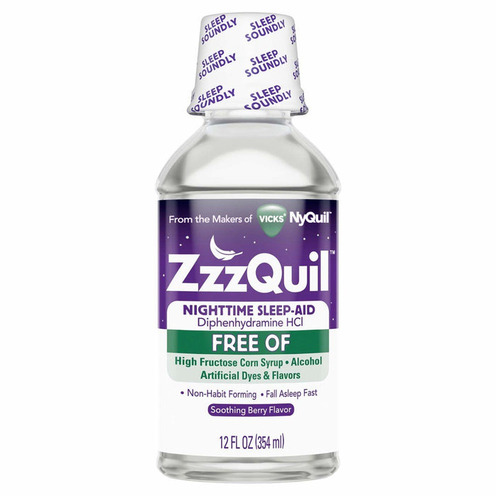 ZzzQuil Alcohol Free Nighttime Sleep Aid, Soothing Mango Berry 12 oz