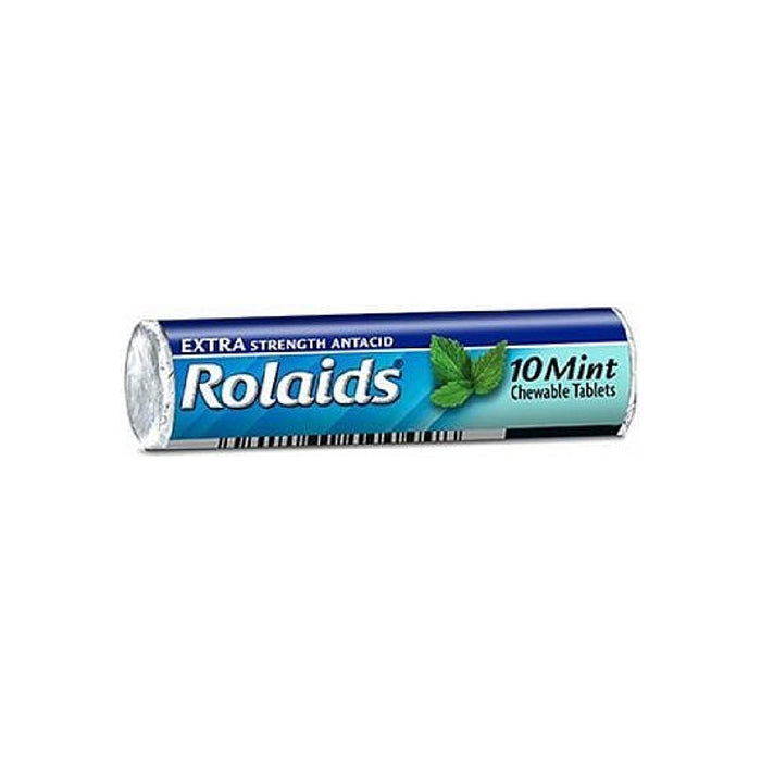Rolaids Extra Strength Antacid Chewable Tablets, Mint 3 Rolls 10 ea