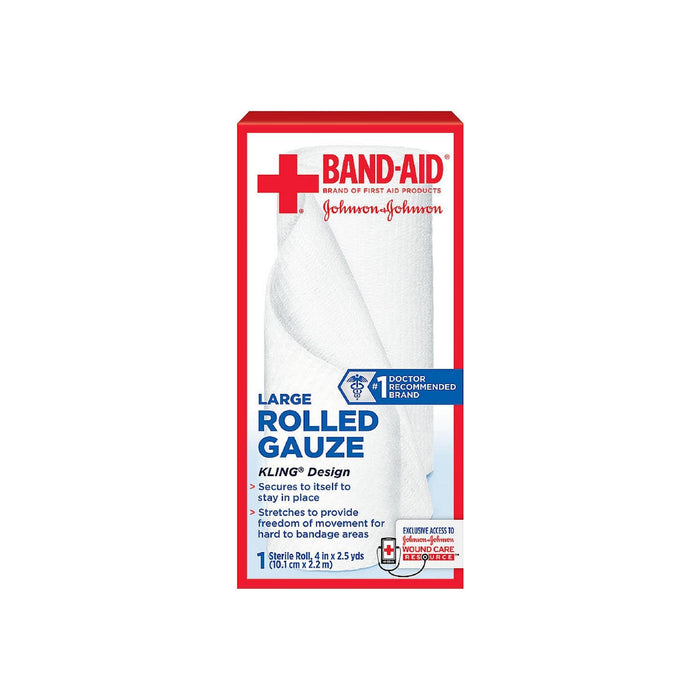 BAND-AID First Aid Rolled Gauze Sterile Roll, Large 1 ea