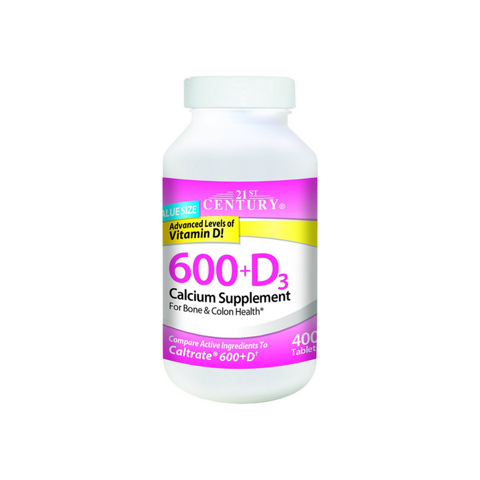 21st Century 600 +D3 Calcium Tablets 400 ea compare to caltrate