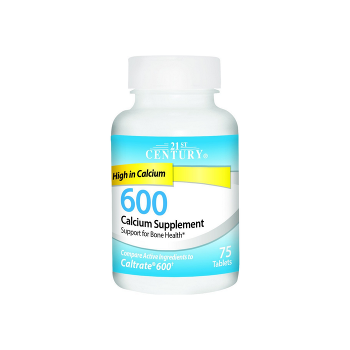 21st Century 600 Calcium Supplement Tablets 75 ea