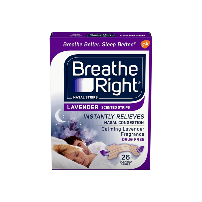 Breathe Right Scented Nasal Strips, Lavender 26 ea
