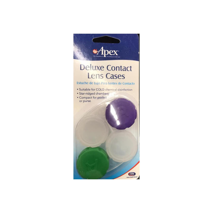 Apex Deluxe Contact Lens Cases 2 Each