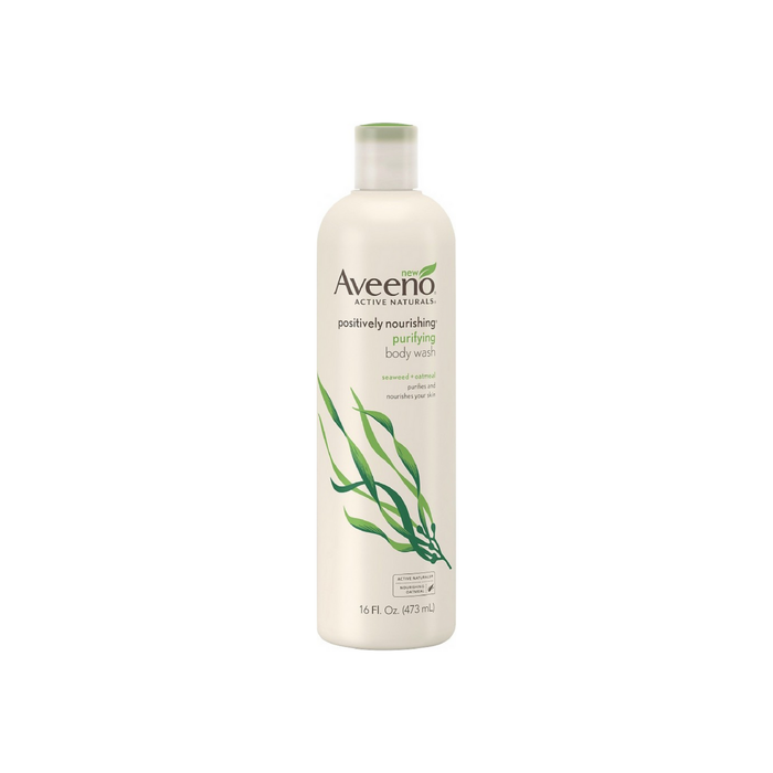 AVEENO Active Naturals Positively Nourishing Purifying Body Wash, Seaweed + Oatmeal 16 oz
