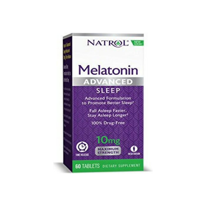 Natrol Advanced Sleep Melatonin Tablets, Maximum Strength 10 mg 60 ea