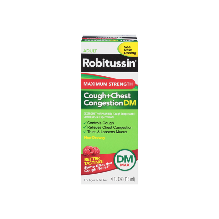 Robitussin Maximum Strength Cough + Chest Congestion DM Max 4 oz