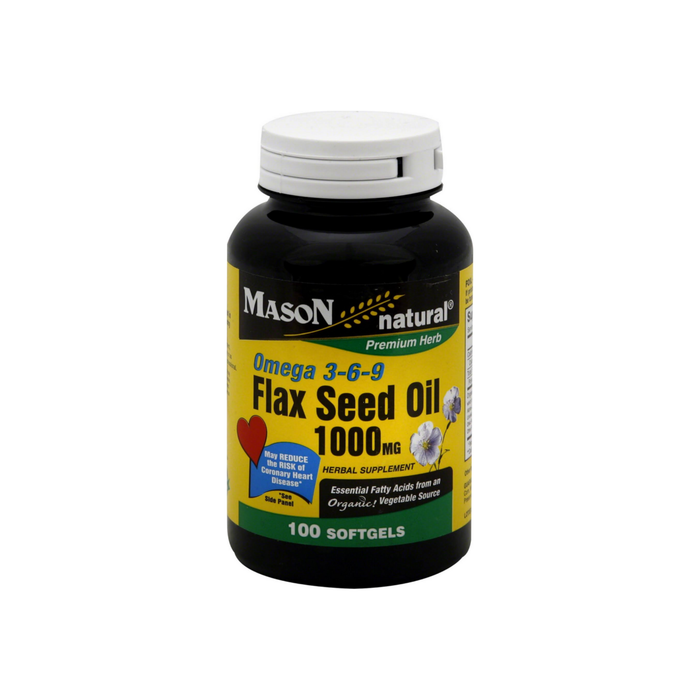 Mason Natural Omega 3-6-9 Flax Seed Oil 1000 Mg Softgels 100 ea