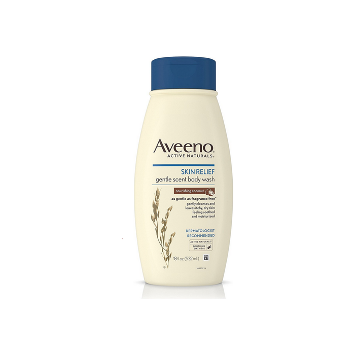 AVEENO Active Naturals Skin Relief Gentle Scent Body Wash, Nourishing Coconut 18 oz