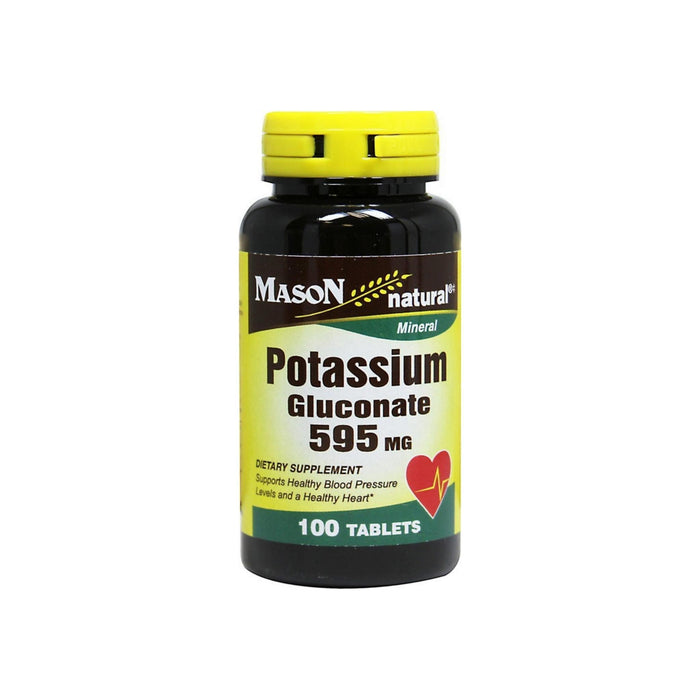 Mason Natural Potassium Gluconate 595 mg Tablets 100 ea