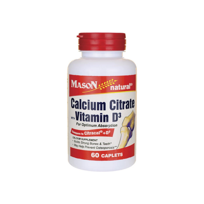 Mason Calcium Citrate Caplets With Vitamin D 60 ea
