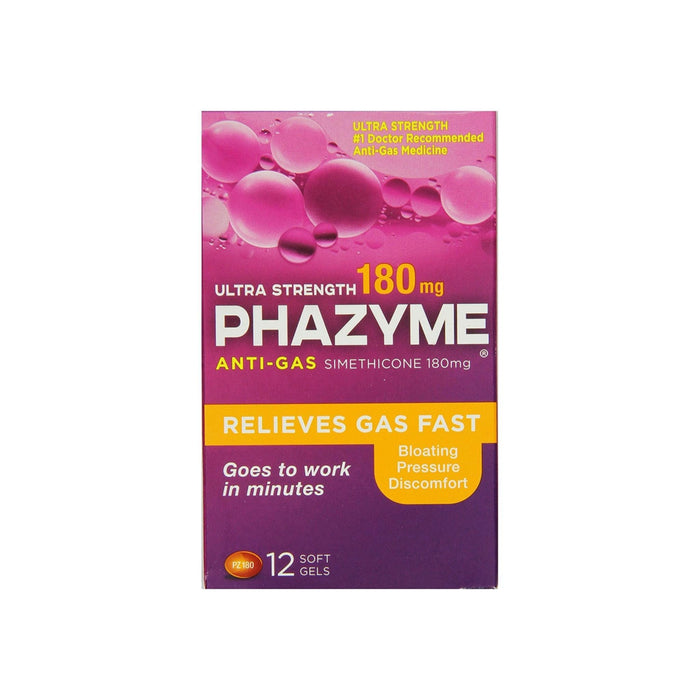 Phazyme Ultra Strength Anti-Gas 180 mg Softgels 12 ea