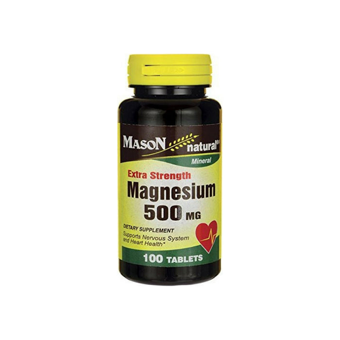 Mason Natural Extra Strength Magnesium 500 mg Tablets 100 ea