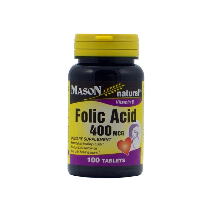 Mason Natural Folic Acid 400 mcg Tablets 100 ea