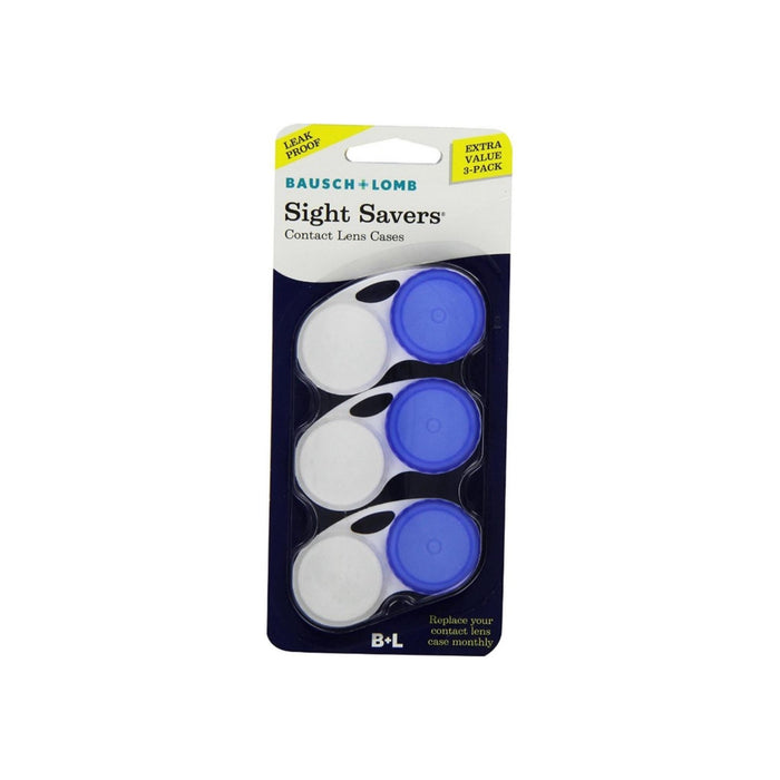 Bausch & Lomb Sight Savers Contact Lens Cases, Colors May Vary 3 Each
