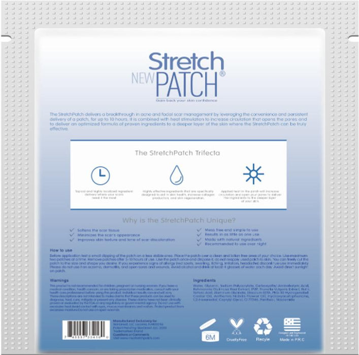 Stretch Patch ACNE SCAR+ for Sensitive Skin Lotion Infused Hot Patch For Acne Scars 4 Masks per Pack