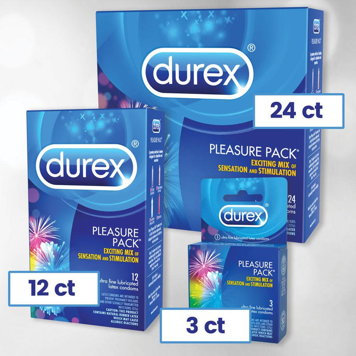 Durex Pleasure Pack Condom, 24 ct